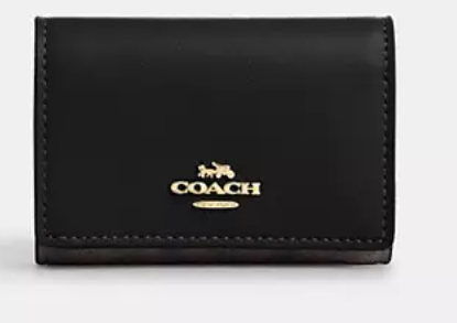 Coach Micro Wallet In Signature Canvas