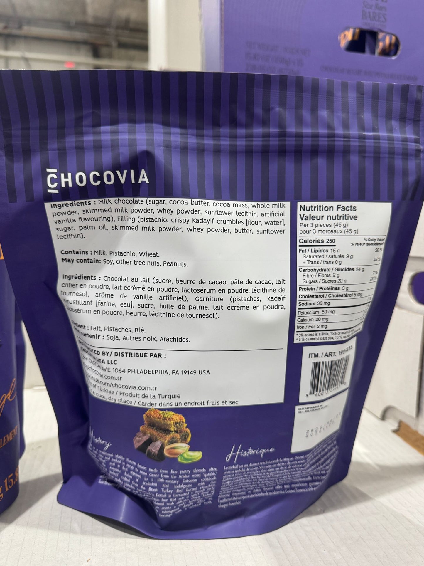 CHOCOVIA Dubai Style Pistachio Chocolate 450g