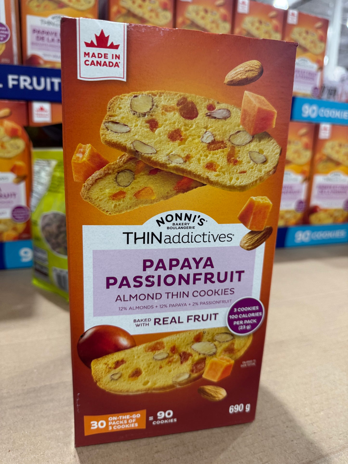 thinaddictives papaya passionfruit almond thin cookies
