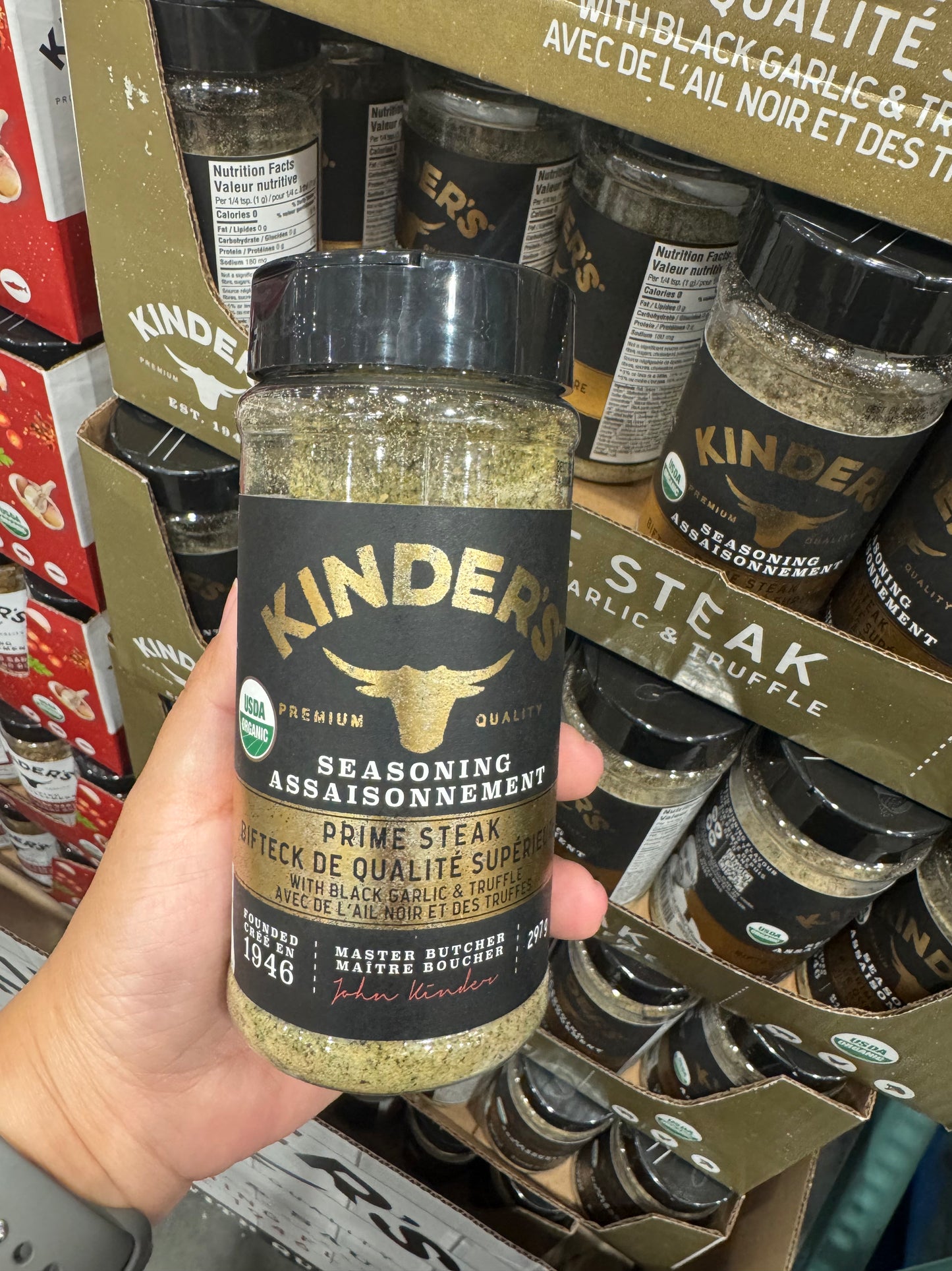 Kinder's Organic Prime Steak Seasoning with Black Garlic & Truffle 297 g