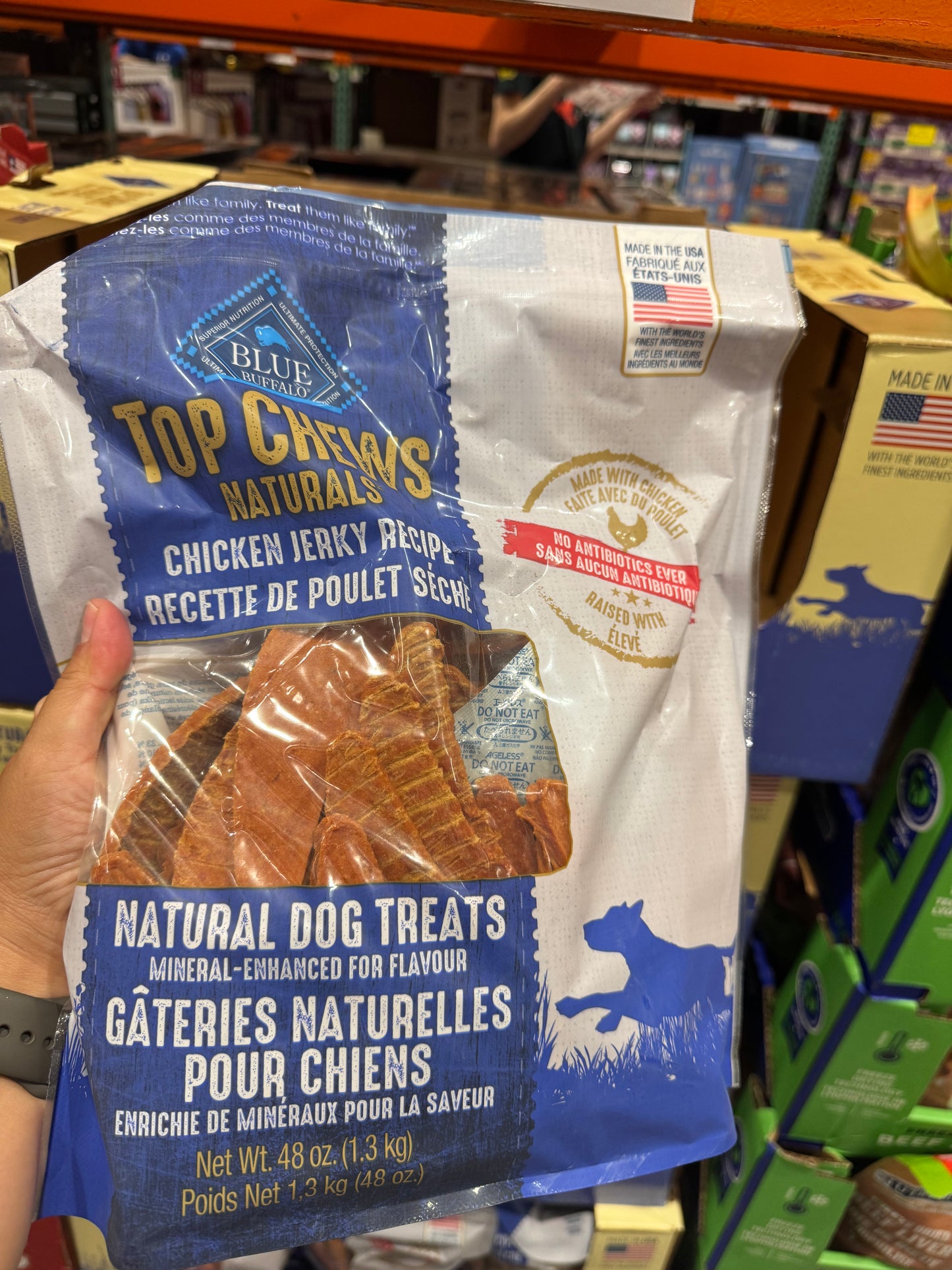 Blue Buffalo Top Chews Natural Jerky Dog Treats, Chicken, 1.36Kg