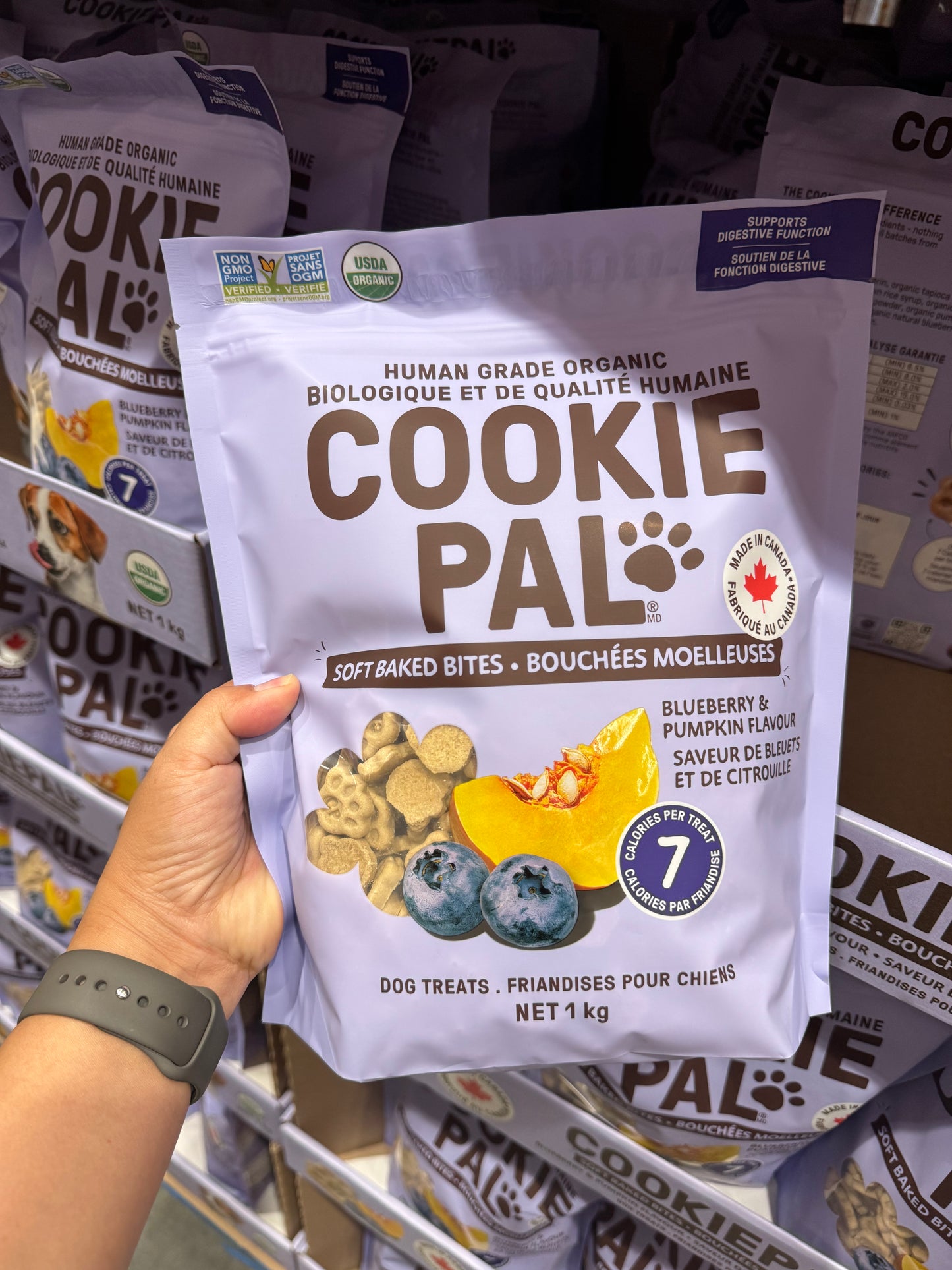 Cookie Pal Blueberry and Pumpkin Flavour Soft Baked Bites Dog Treats, 1 Kg
