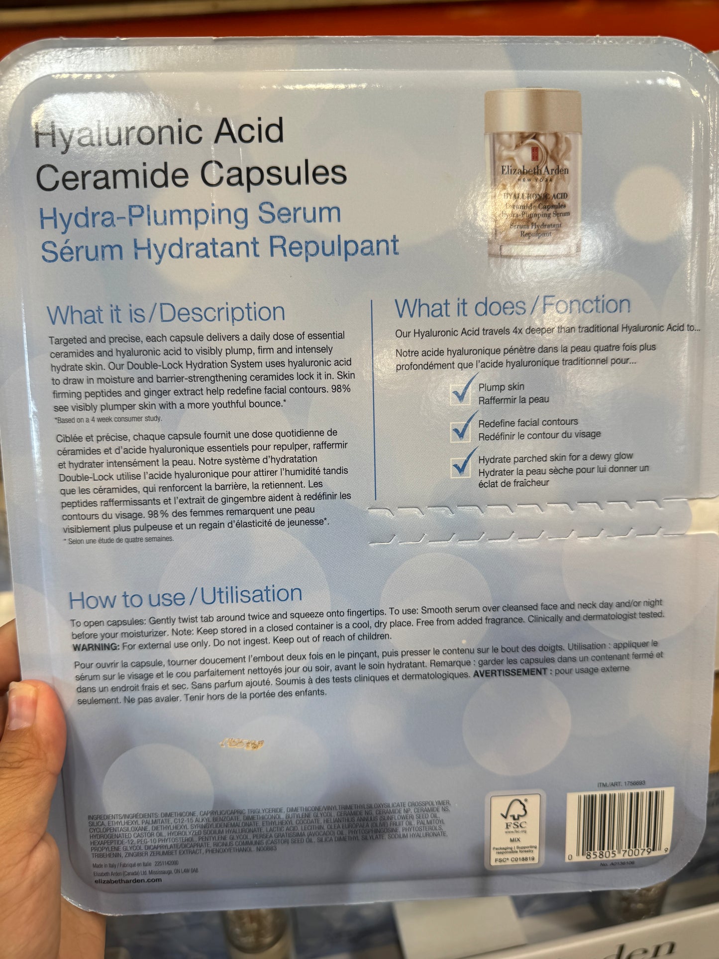 Elizabeth Arden Hyaluronic Acid Ceramide Capsules, 2 x 30 Capsules