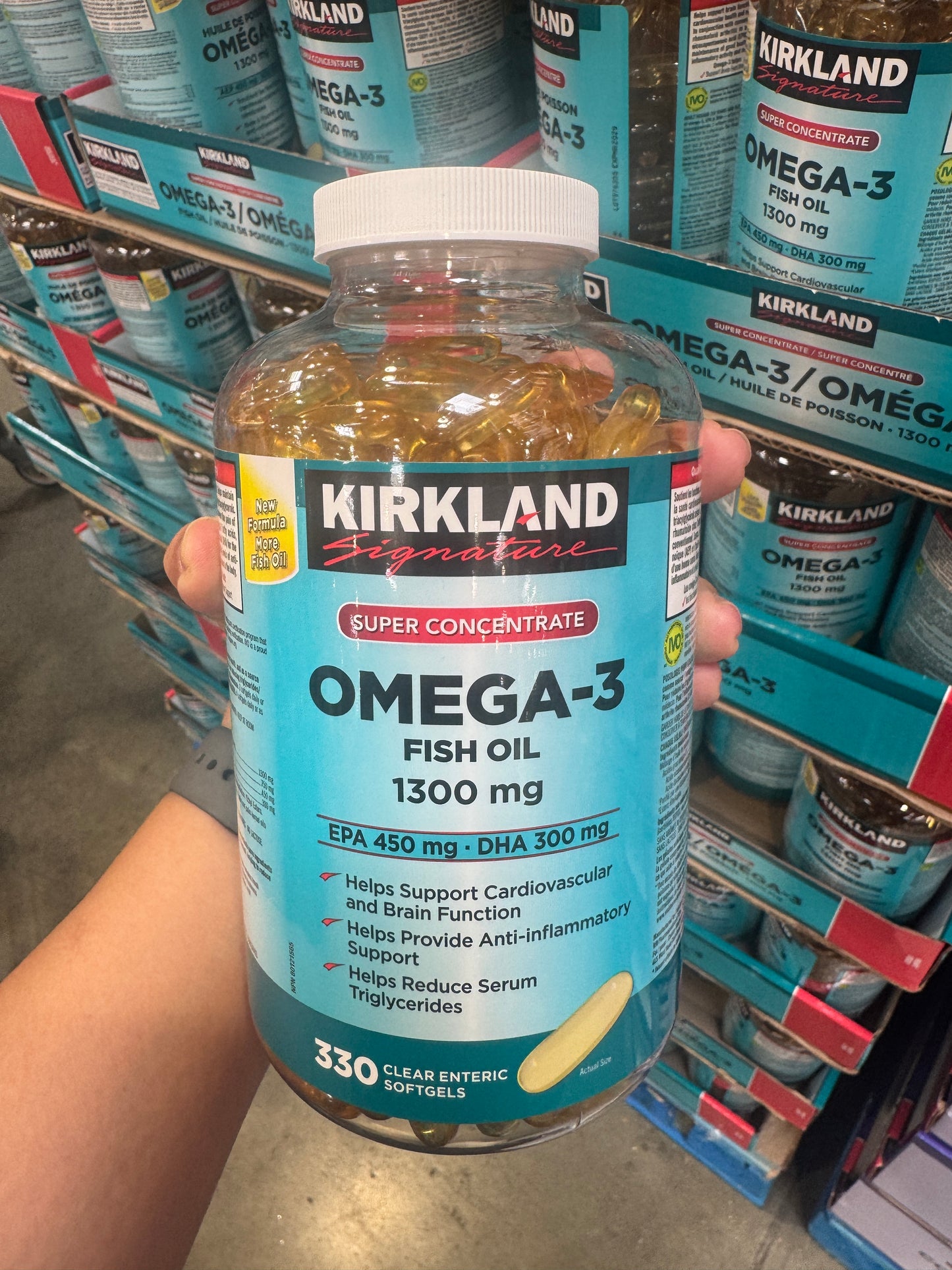 Kirkland Signature Super Concentrate Omega-3 Fish Oil, 330 Softgels