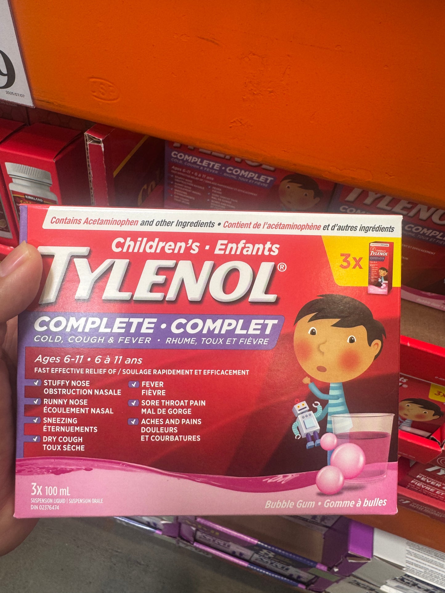 Children’s TYLENOL® Complete Cold Cough & Fever 3 x 100ml