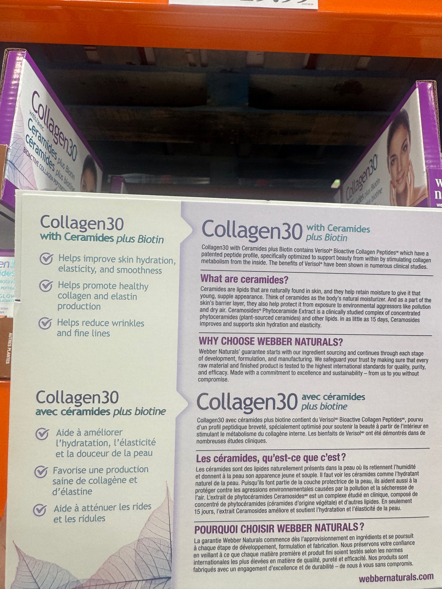 Webber naturals Collagen30 with Ceramides plus Biotin, 200 Tablets