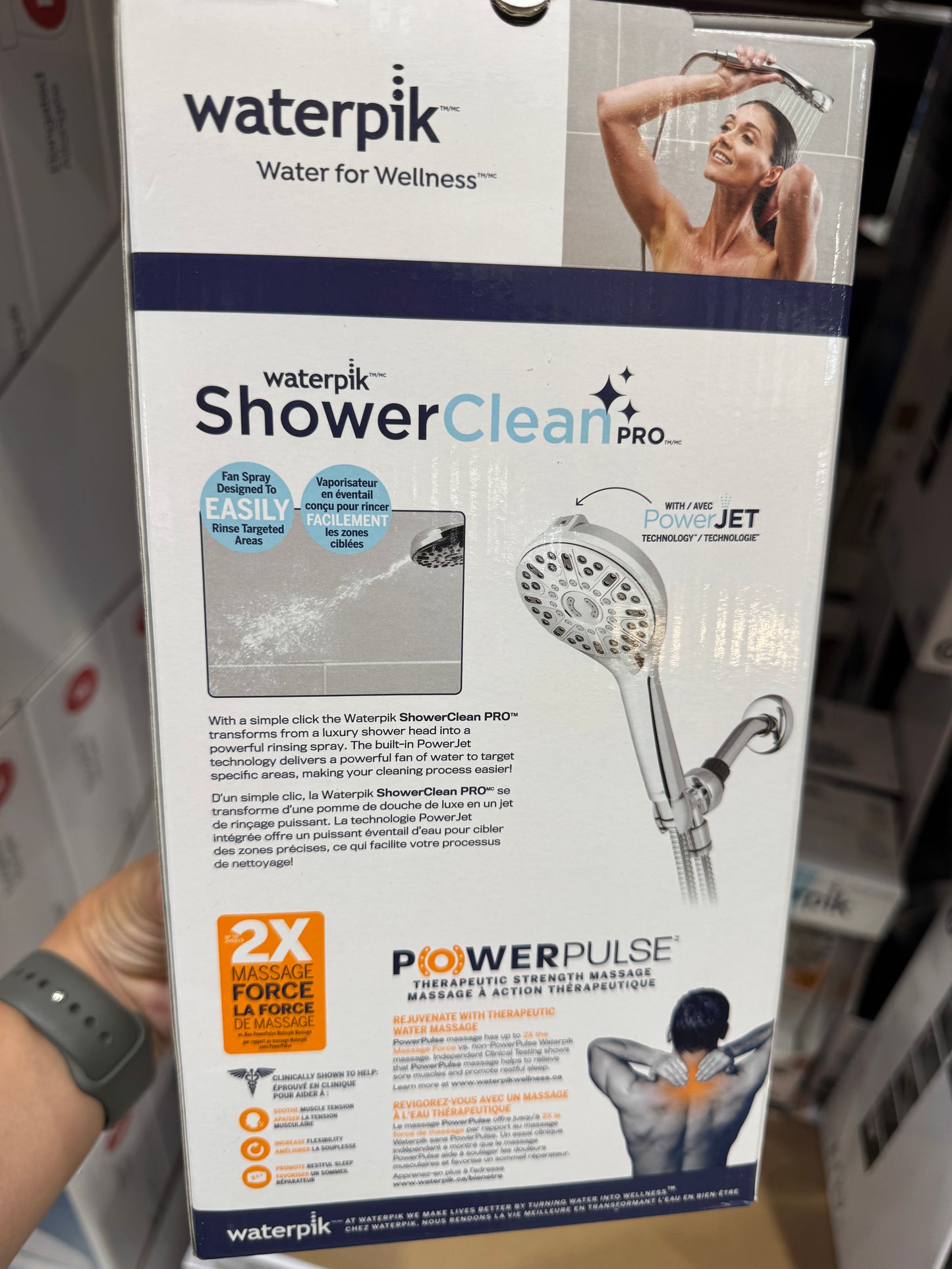 Waterpik ShowerClean PRO Shower Head with Power Jet Technology