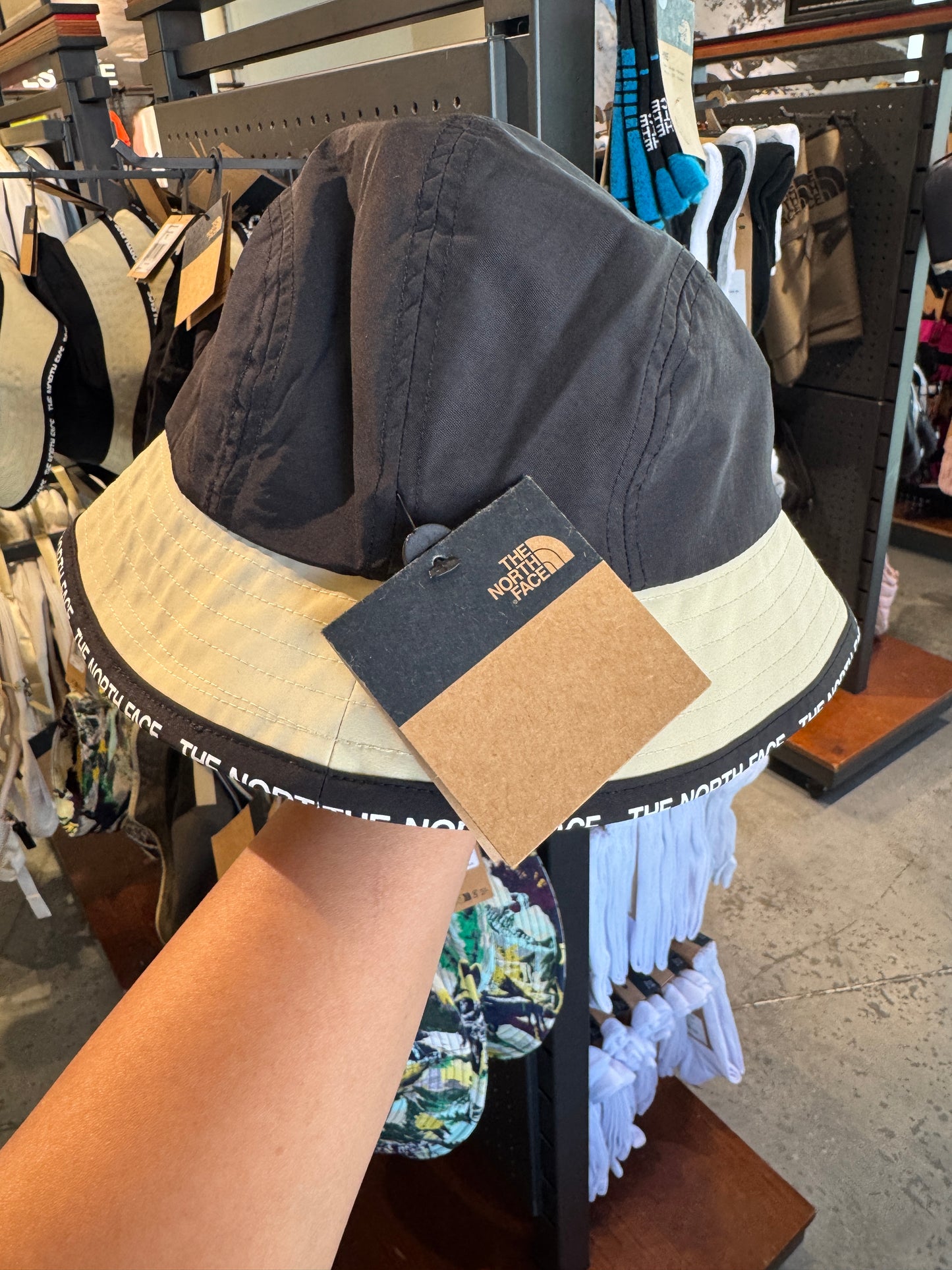 The North Face Cypress bucket hat in beige