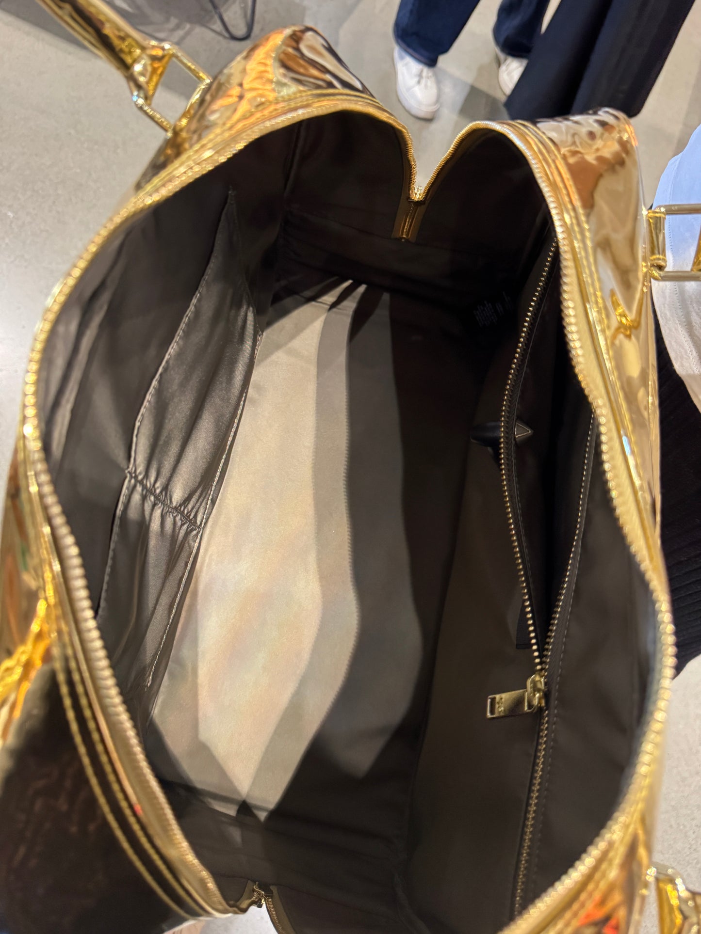 Aritzia Throwback Bag , Limited-edition metallic bowling duffle bag