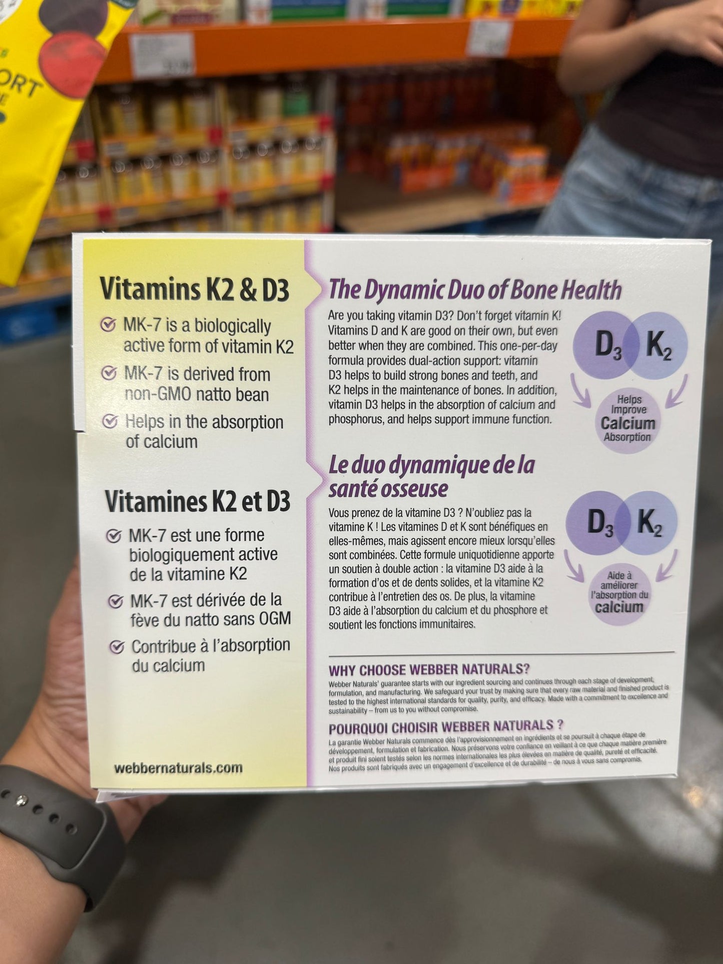 Webber Naturals Vitamin K2 +D3 220 Softgels