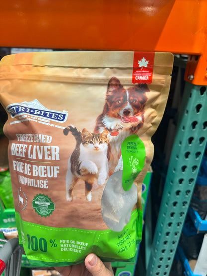 Nutribites Freeze Dried Beef Liver 600 g (21.1 oz.)