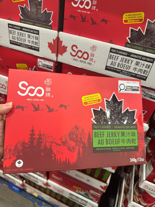 Soo Beef Jerky Fruit Flavoured 340g