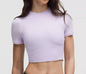 Wundermost Ultra-Soft Nulu Crewneck Cropped T-Shirt