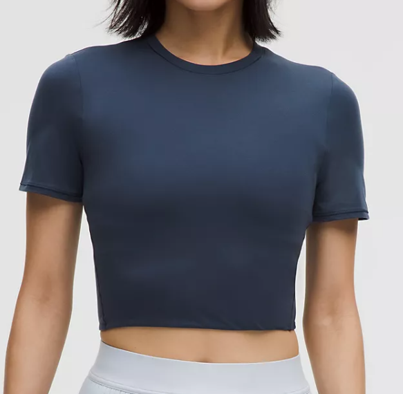 Wundermost Ultra-Soft Nulu Crewneck Cropped T-Shirt