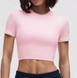 Wundermost Ultra-Soft Nulu Crewneck Cropped T-Shirt