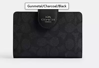 Medium Corner Zip Wallet In Signature Canvas