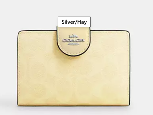 Medium Corner Zip Wallet In Signature Canvas