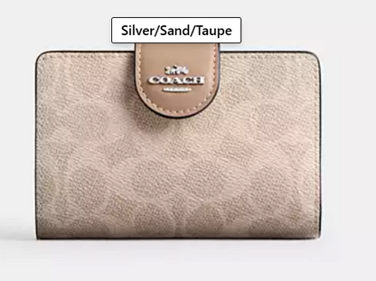 Medium Corner Zip Wallet In Signature Canvas