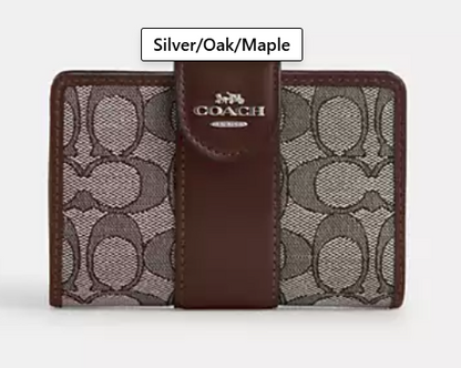 Medium Corner Zip Wallet In Signature Canvas