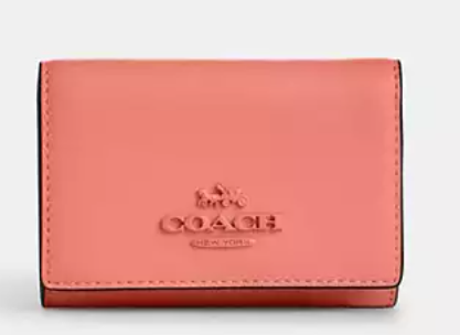 Coach Micro Wallet In Signature Canvas