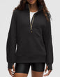 Scuba Oversized Funnel-Neck Half Zip Long