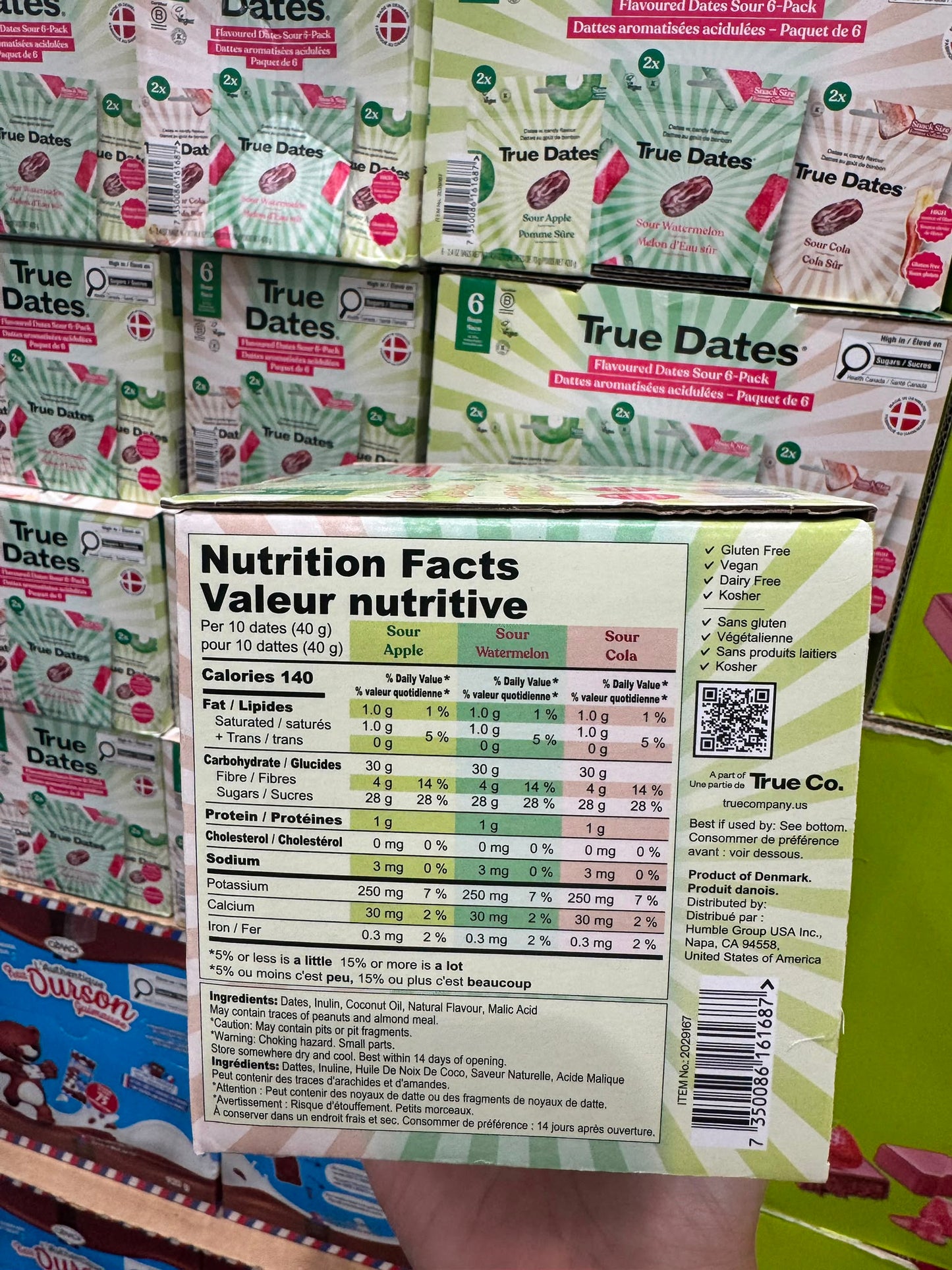 True Dates Flavoured Dates Sour 6 × 70 g