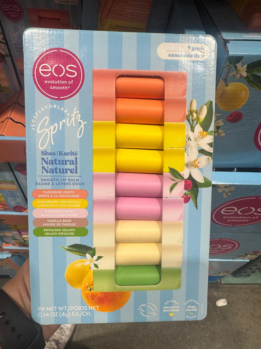 eos Natural Smooth Lip Balm, Pack of 9