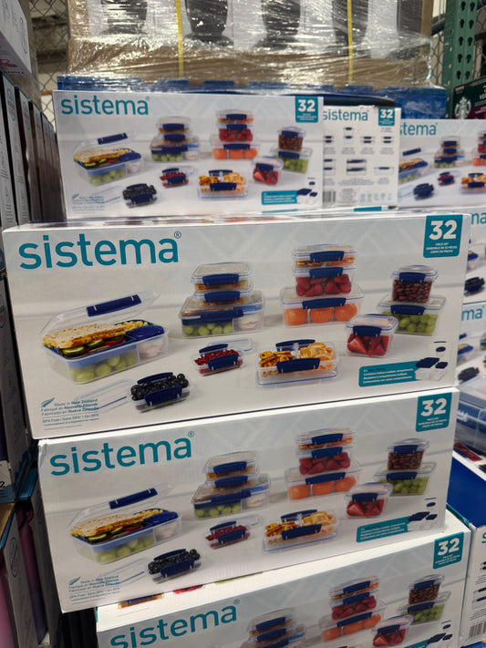 Sistema 32-Piece Food Storage Container Set
