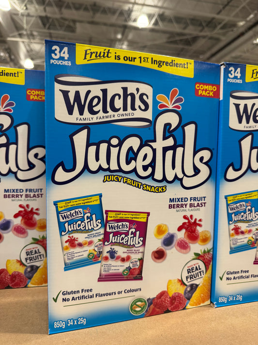 Welch's Juicefuls - Juicy Fruit Snacks, 34 × 25 g