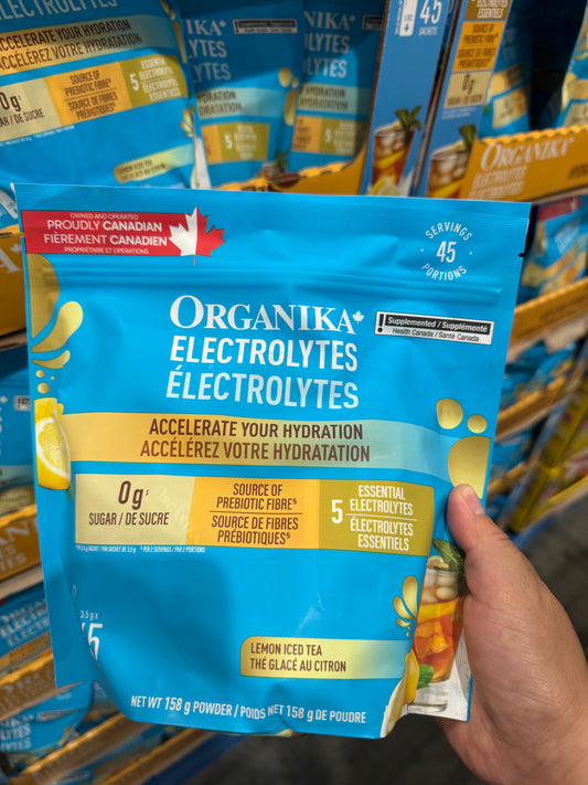 Organika Electrolytes Lemon Iced Tea Sachets, 3.5g x 45