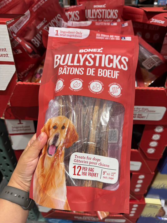 Bonez – 12 Bully Sticks, 480g (16.9 oz)