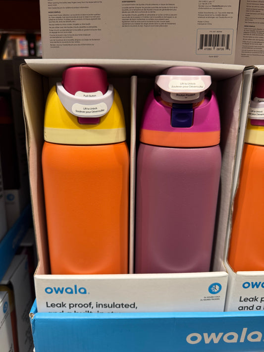 Owala FreeSip Stainless Steel 946 mL (32 oz.) Water Bottles, Pack of 2