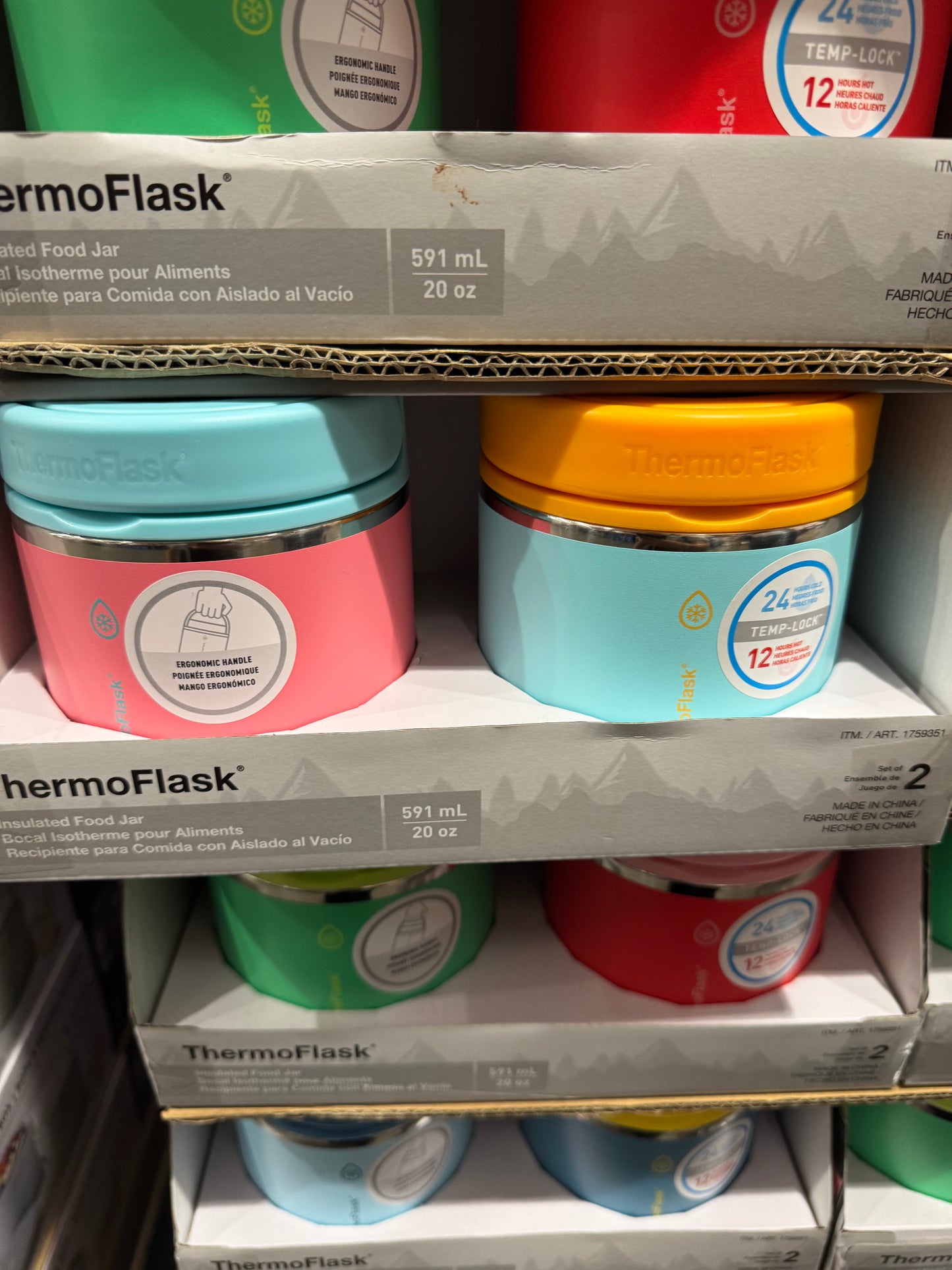 Thermoflask 590 ml (20 oz) Insulated Food Jar, 2-pack