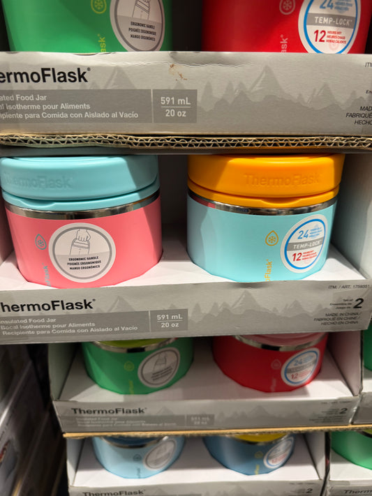 Thermoflask 590 ml (20 oz) Insulated Food Jar, 2-pack