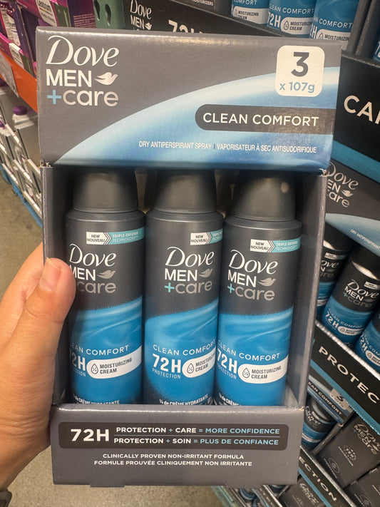 Dove antiperspirant spray for men