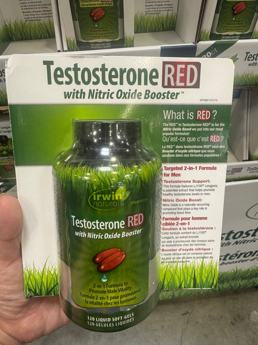 Irwin Naturals Testosterone UP Red With Nitric Oxide Booster Soft Gels