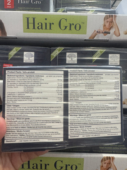 New Nordic Hair Gro, 2 x 60 Tablets