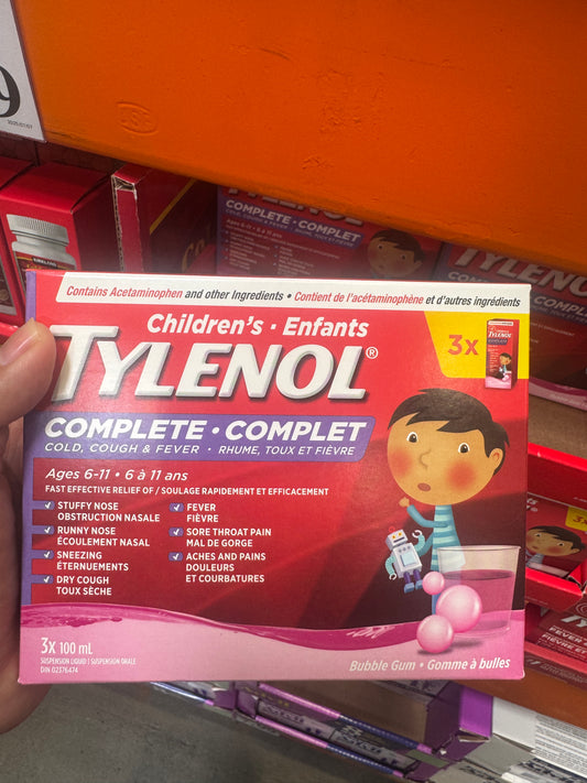 Children’s TYLENOL® Complete Cold Cough & Fever 3 x 100ml