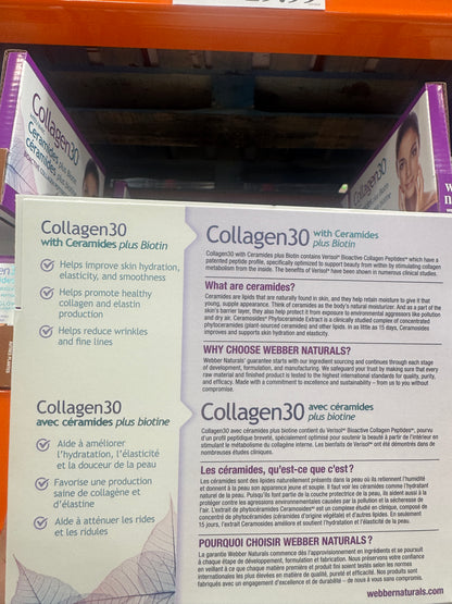 Webber naturals Collagen30 with Ceramides plus Biotin, 200 Tablets