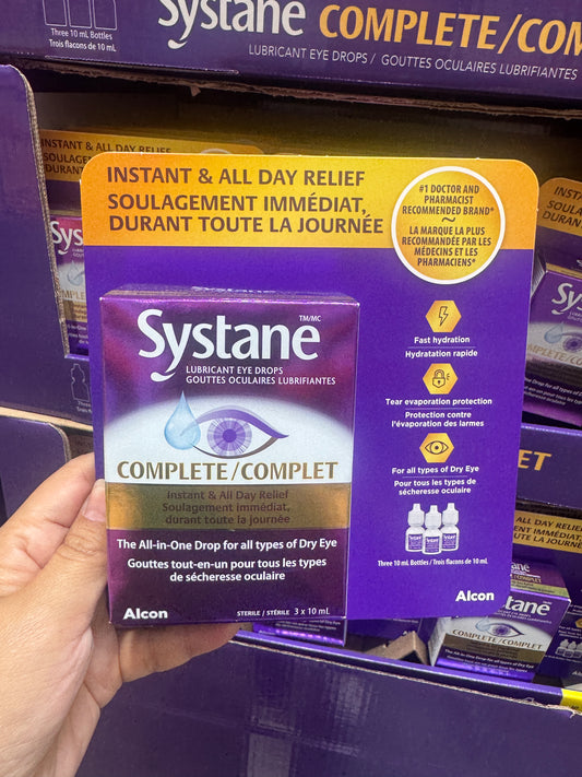 Systane Complete-lubricant Eye Drops, 3 × 10 mL Bottles
