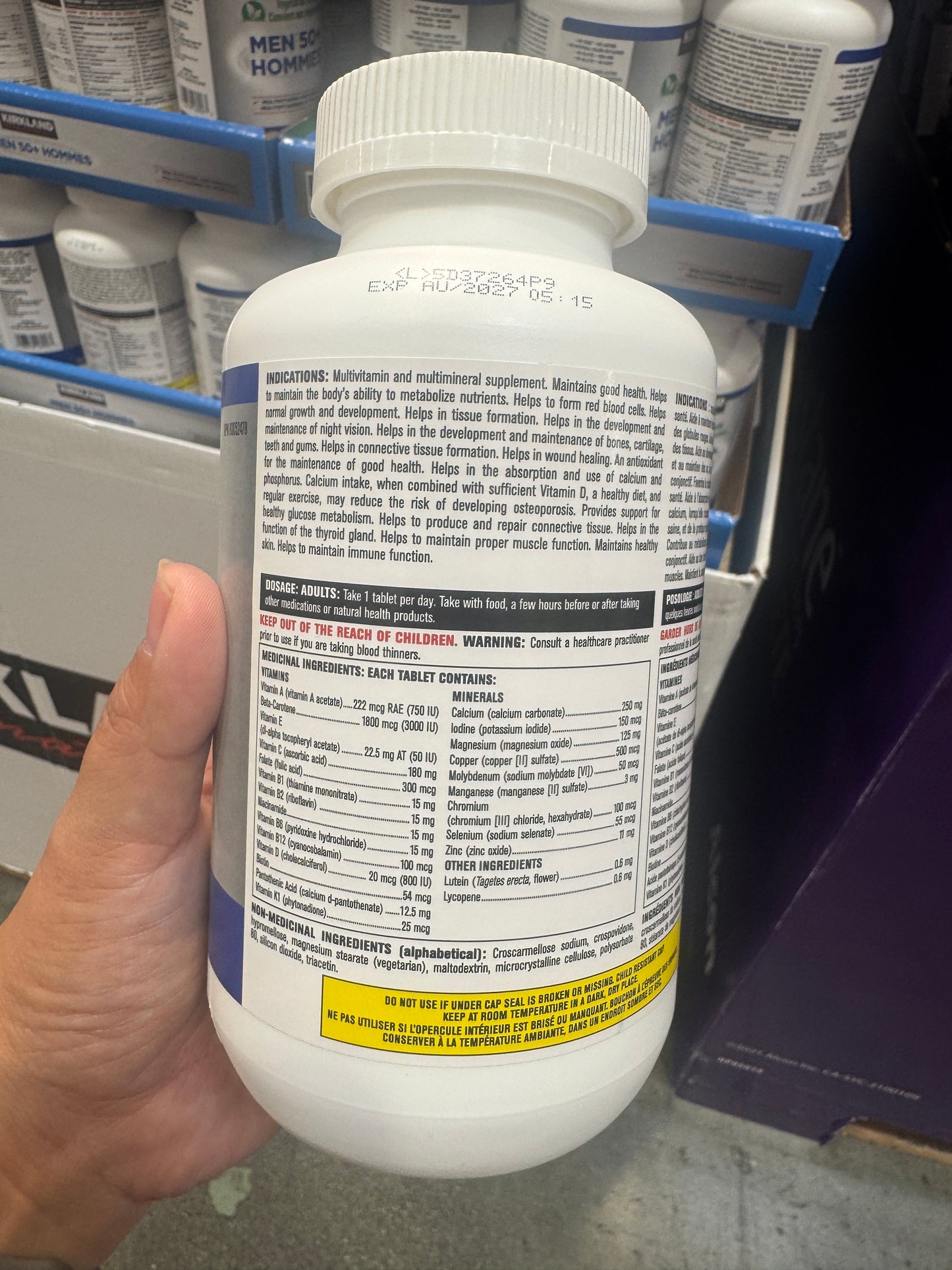 Kirkland Signature Men 50+ Multivitamin, 365 Tablets
