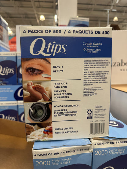 Q-tips Cotton Swabs, 4-pack of 500