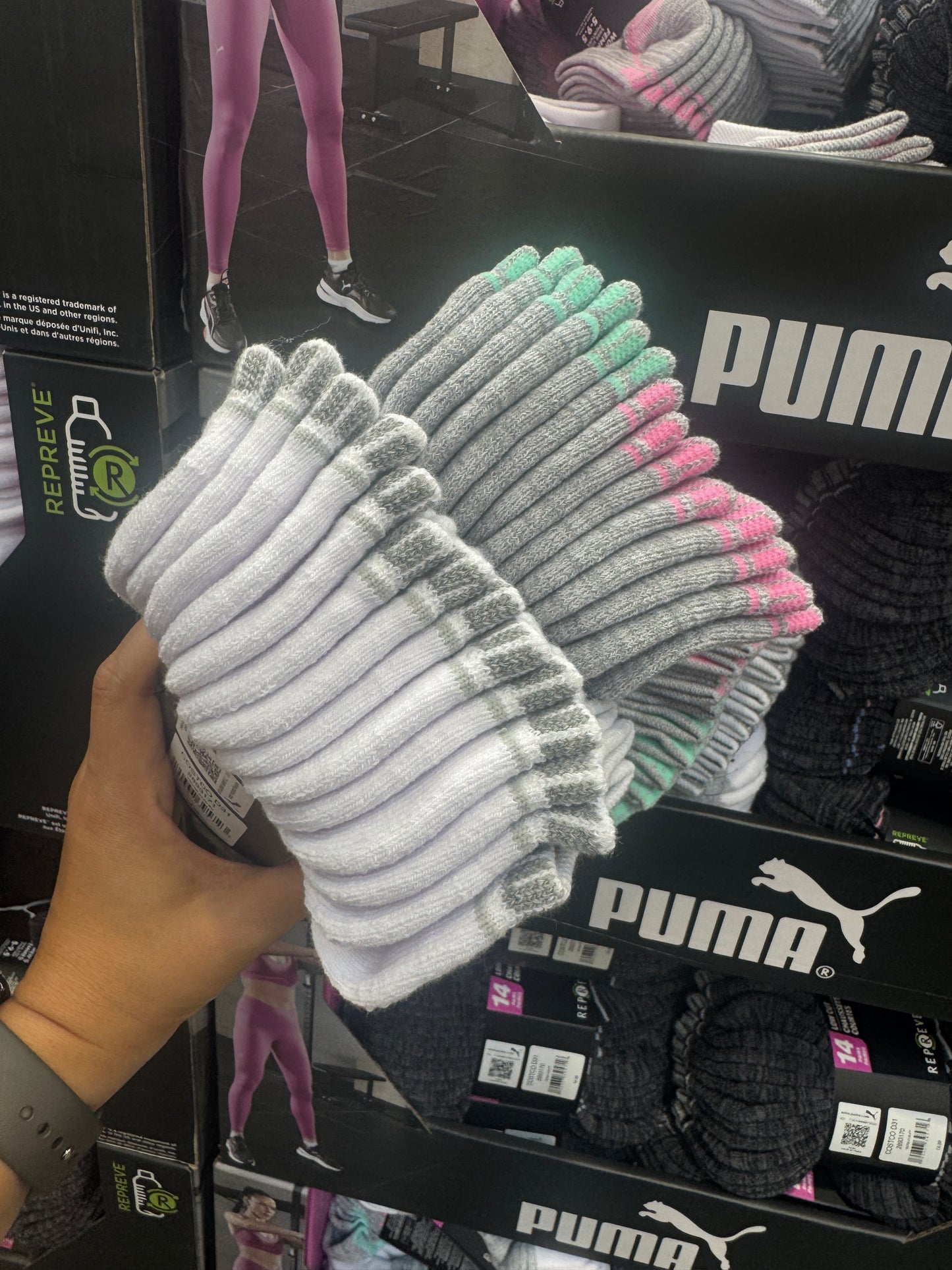 Puma Women’s Repreve Athletic Sock, 14-pair