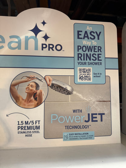 Waterpik ShowerClean PRO Shower Head with Power Jet Technology