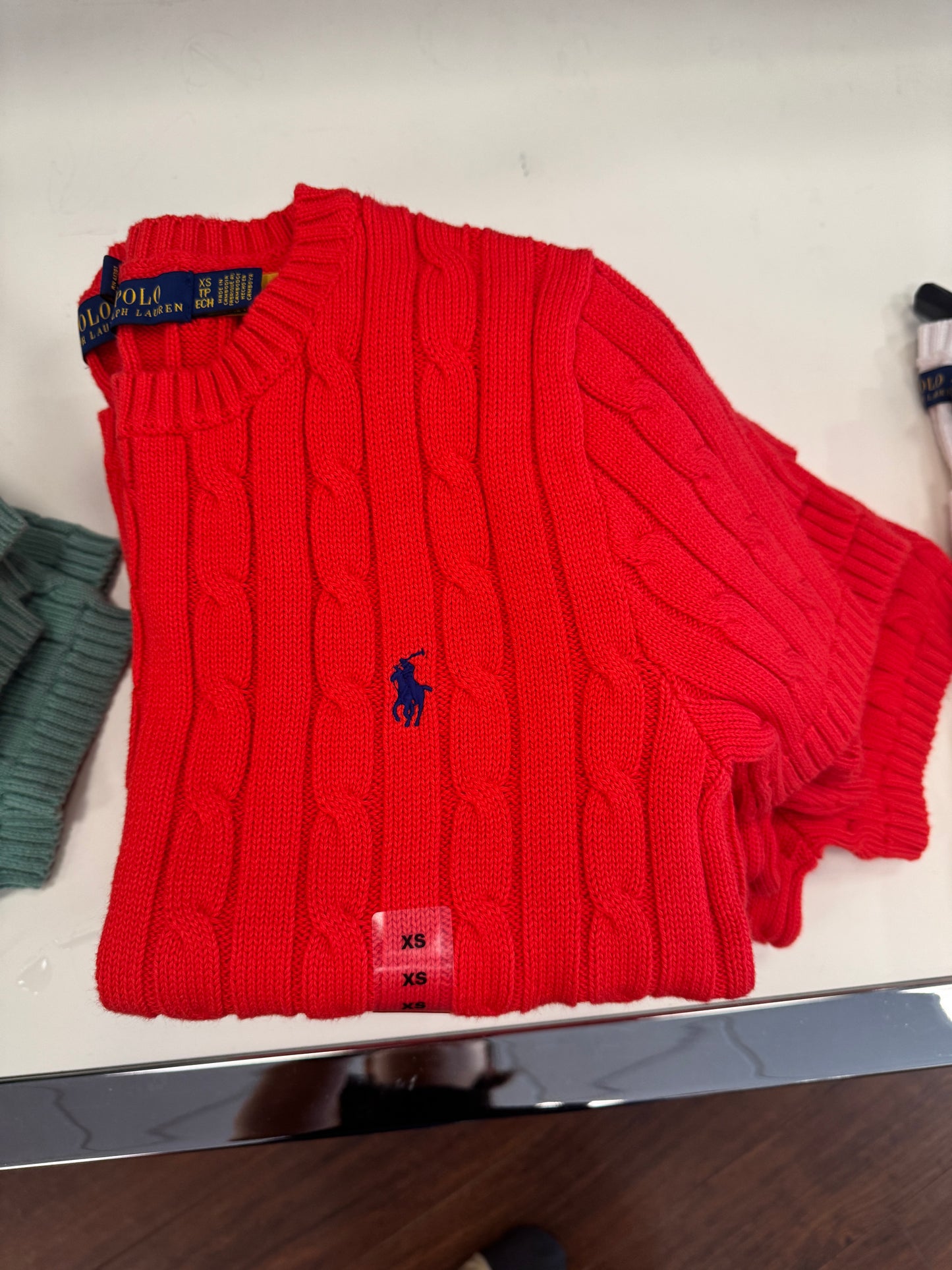 Ralph lauren cable-knit short-sleeve top