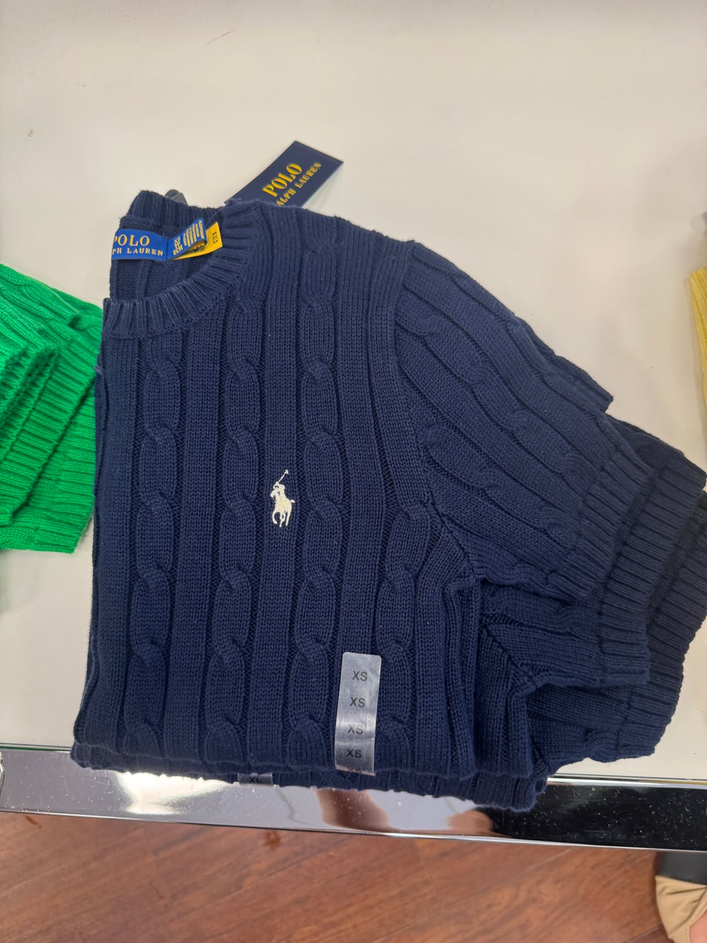 Ralph lauren cable-knit short-sleeve top