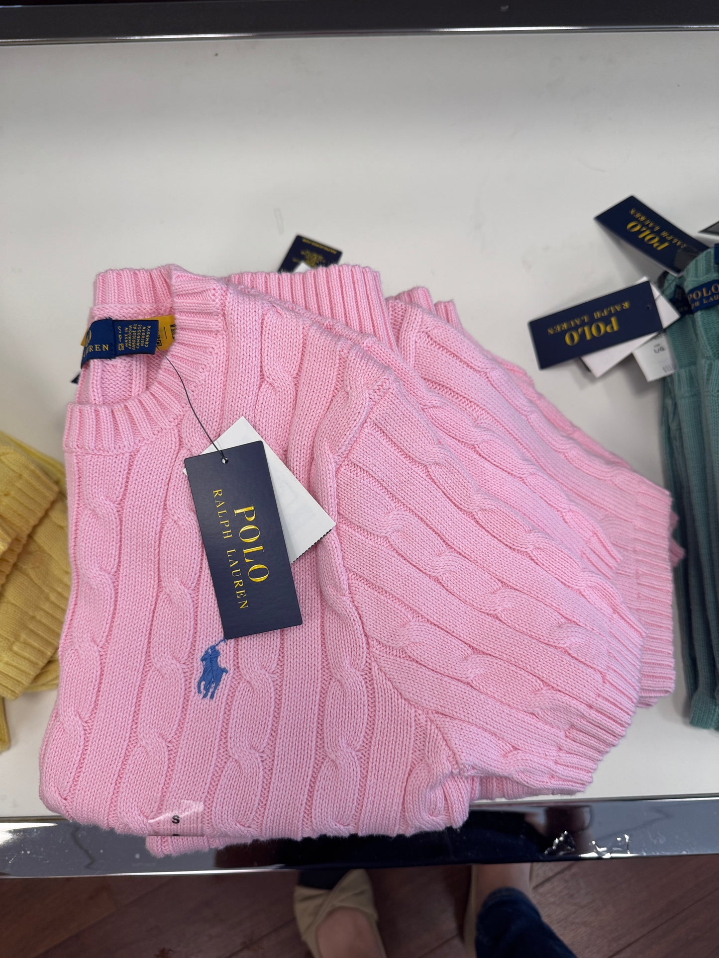 Ralph lauren cable-knit short-sleeve top