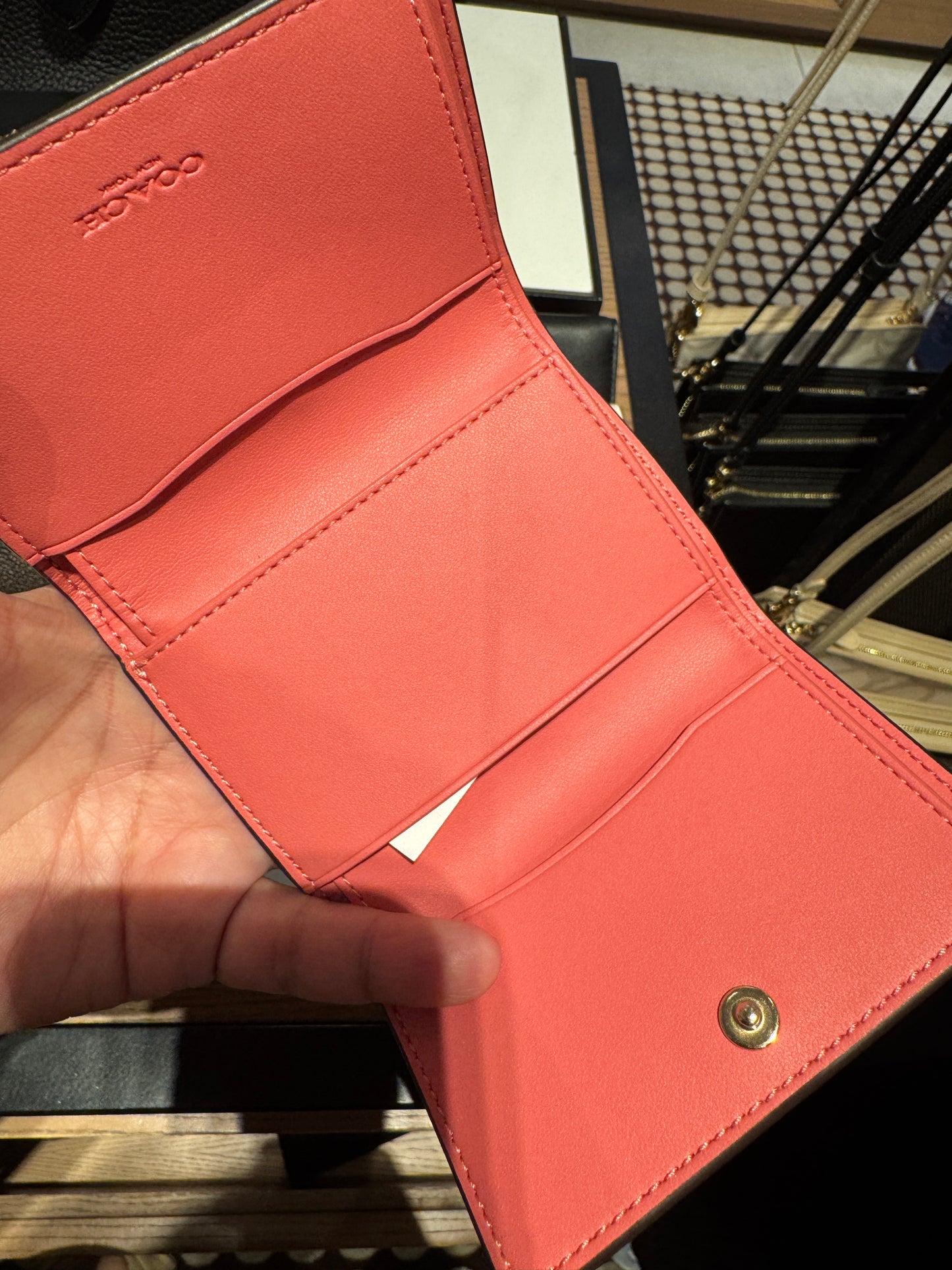 Coach Micro Wallet In Signature Canvas