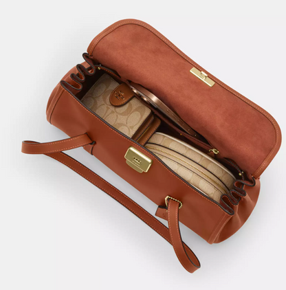 Bridget Flap Shoulder Bag In Signature Denim